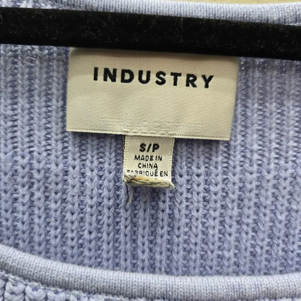 Industry Republic Clothing Ribbed Knit Floral Mesh Sleeves Sweater Size Small